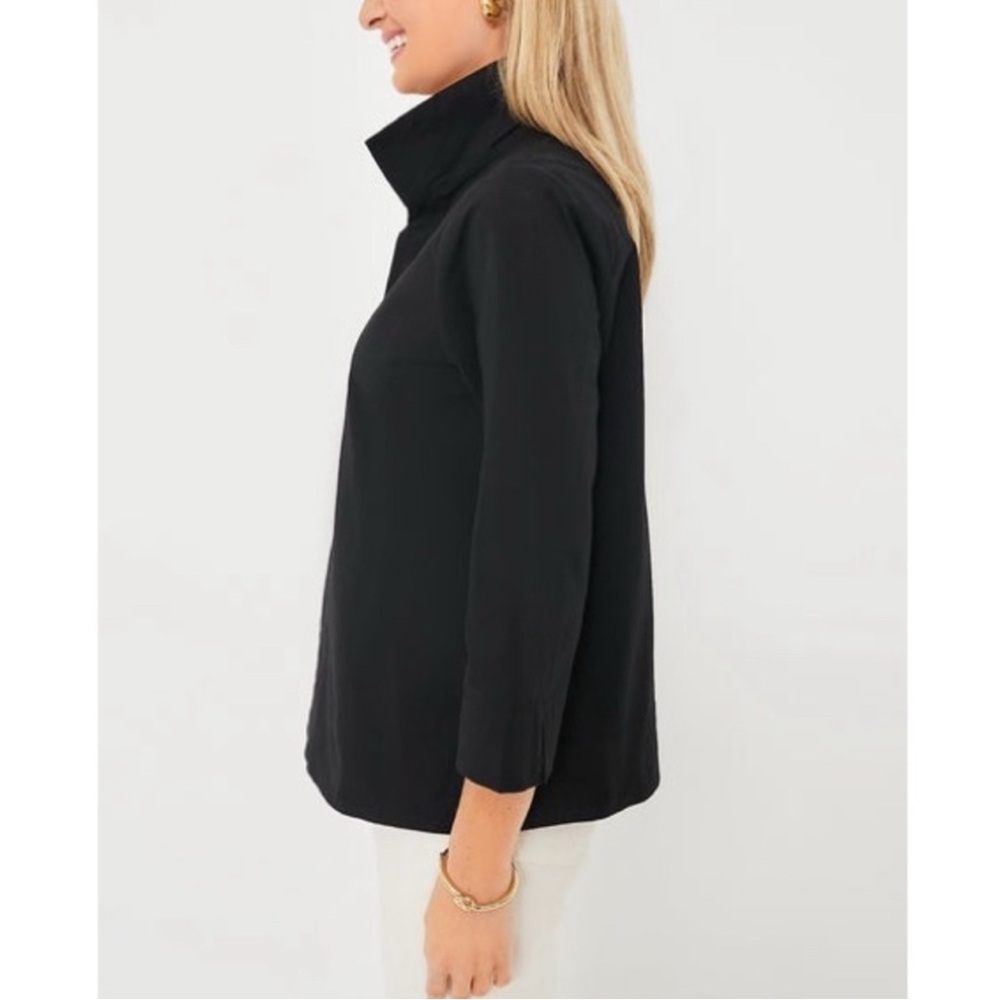 NEW TUCKERNUCK Black Margot Stand Collar Blouse Small - Picture 5 of 8